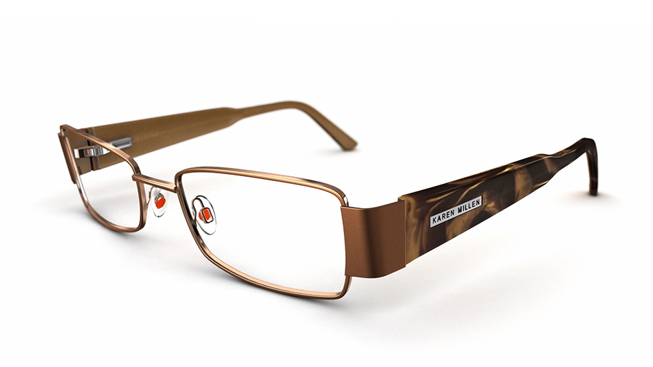 Karen Millen Women's glasses KAREN MILLEN 15 Brown Metal Frame £125