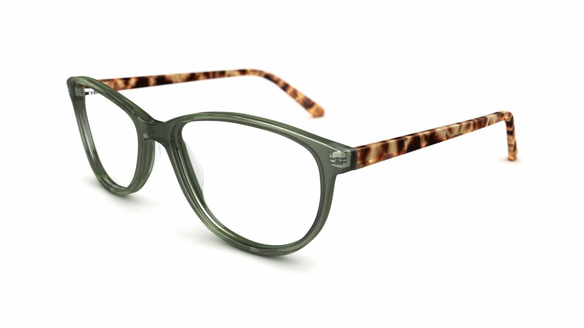 Specsavers Women's glasses CHARLOTTE Green Oval Acetate Plastic Frame