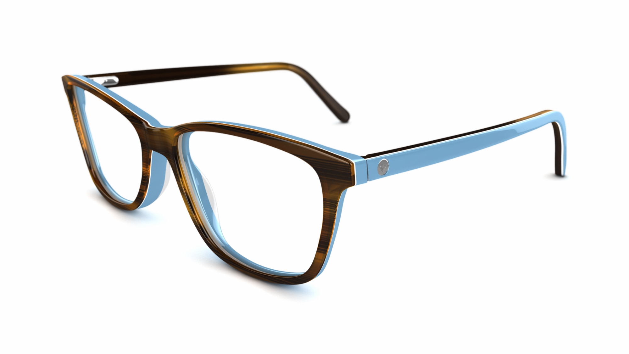 Roxy Women's glasses ROXY 46 | Blue Rectangle Plastic Acetate Frame ...