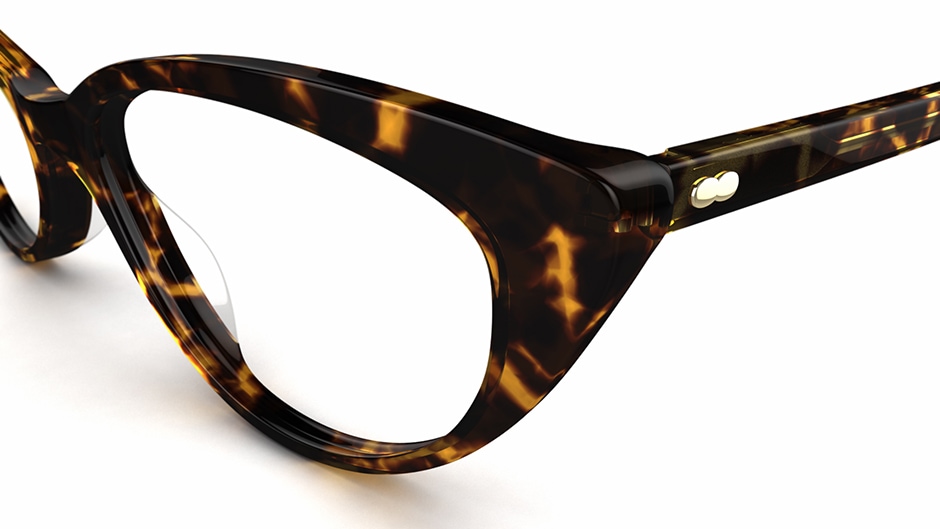 Specsavers Women's glasses ZOSMA Brown Cateye Plastic Acetate Frame