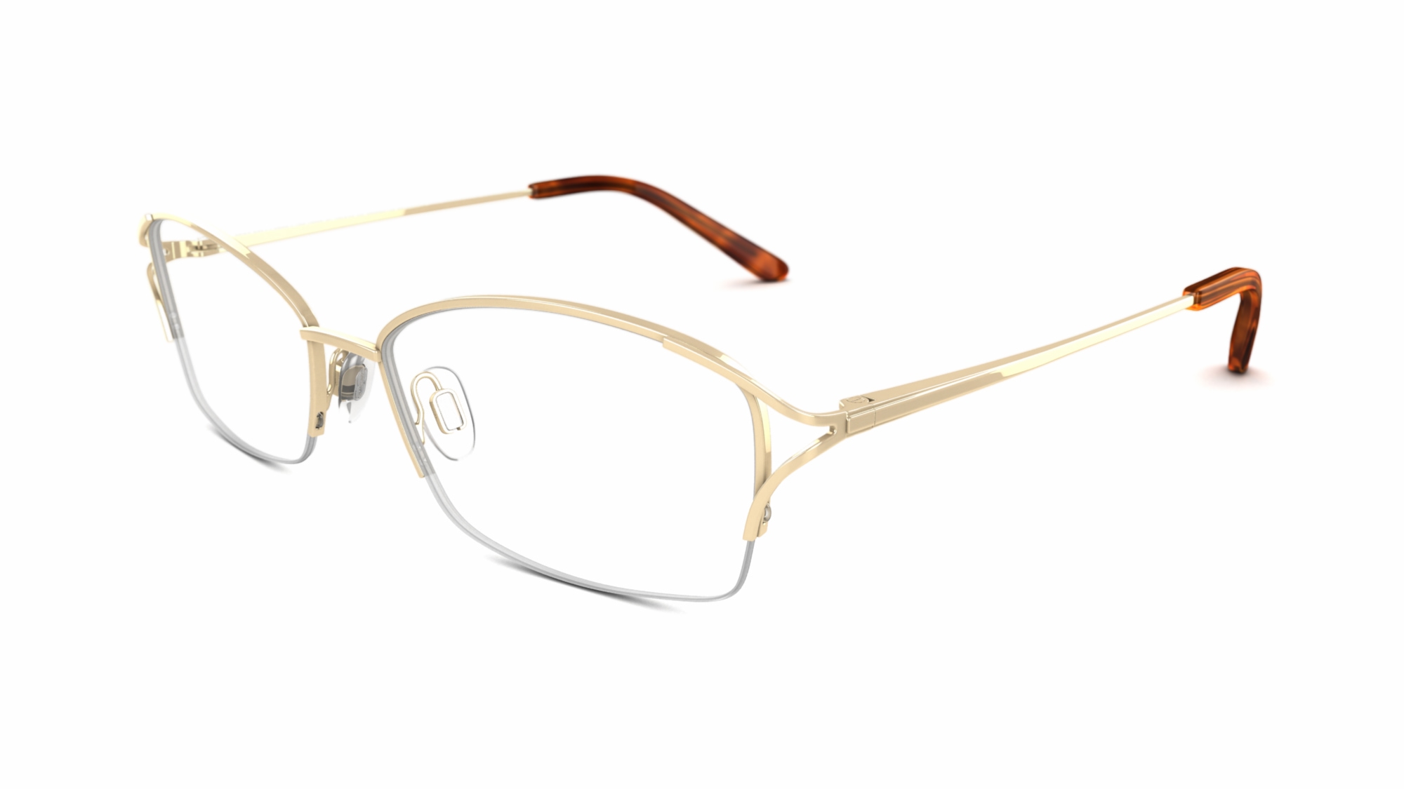 Specsavers Women's glasses NANTES | Gold Angular Metal Stainless steel ...