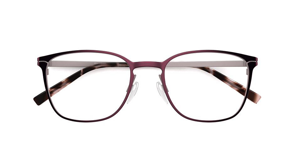Specsavers Women s Glasses J TITANIUM 09 Pink Square Metal Titanium 