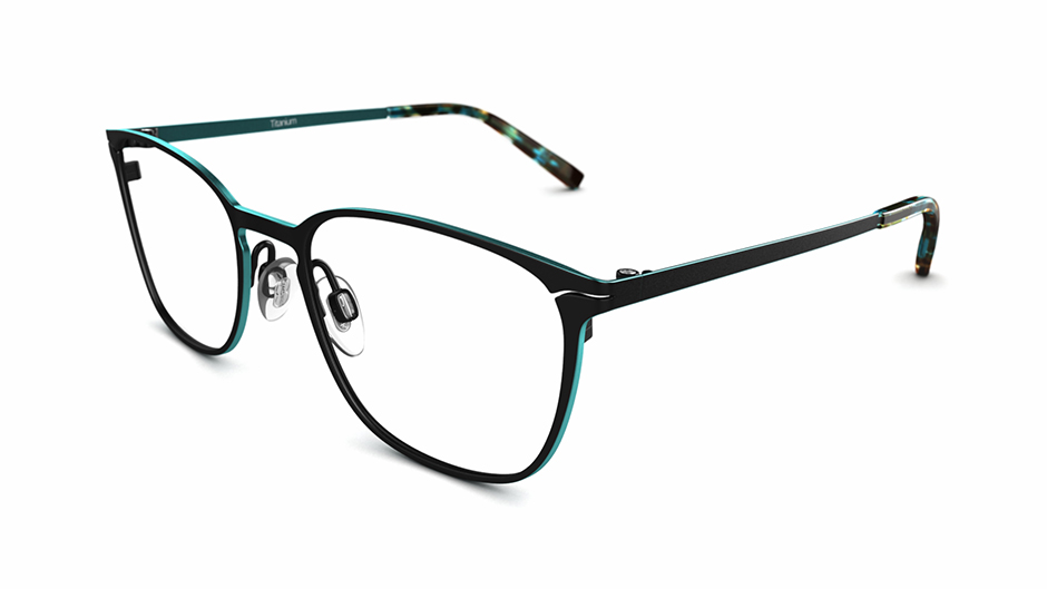 Specsavers Women s Glasses J TITANIUM 09 Grey Square Metal Titanium 